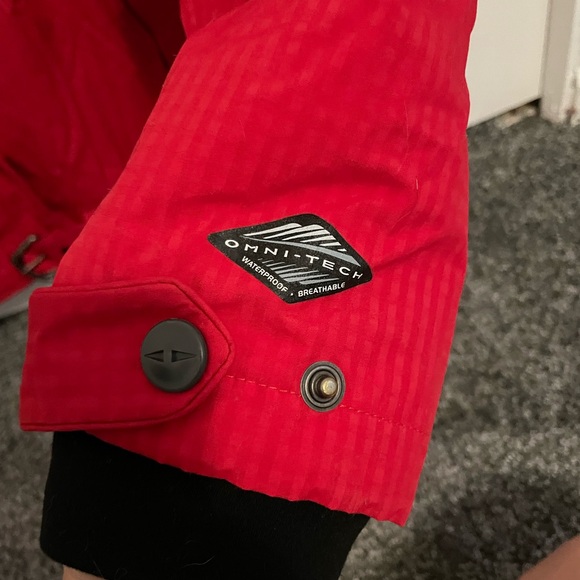 Columbia Women's XLarge Red Titanium Hooded Omni Tech Belted Outdoor Coat - Picture 4 of 5